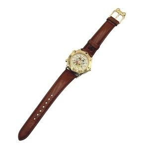 Vintage Disney Lorus Mickey Minnie Watch V52Y-X001 Japan Quartz Leather
